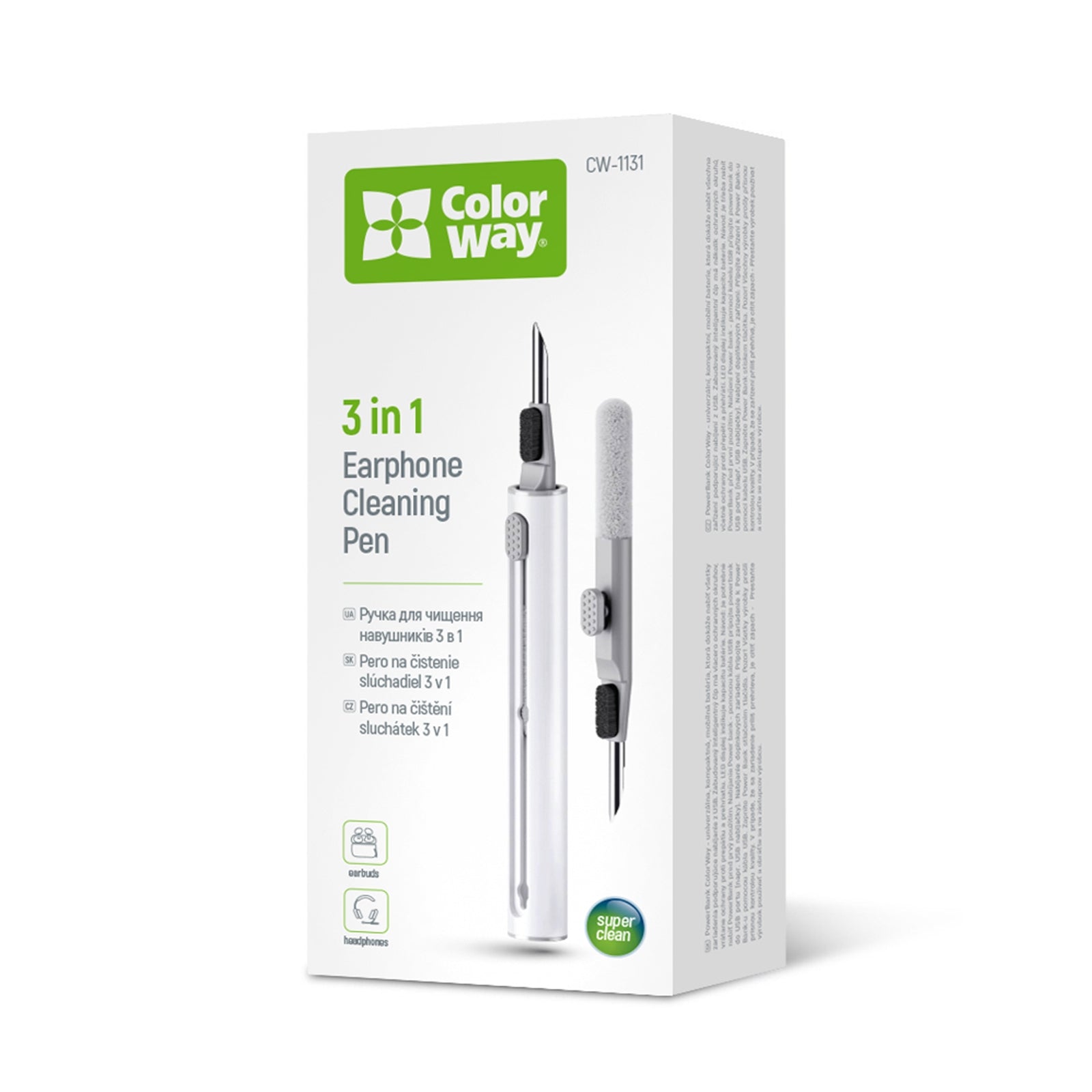 ColorWay 3-in-1 Headphone Cleaning Pen - Portable Earwax Remover ColorWay 3-in-1 Headphone Cleaning Pen - Portable Earwax Remover